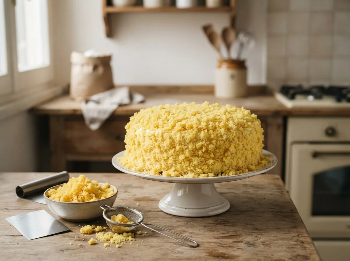 Decorazione a briciole dorate